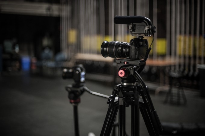 Production camera in a studio environment